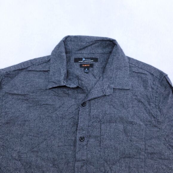Marc Anthony Casual Long Sleeve Button Up Shirt Mens Size Small S Gray Black - Picture 1 of 10